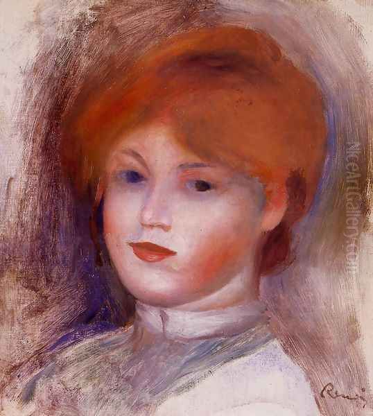 Head Of A Young Woman2 Oil Painting by Pierre Auguste Renoir