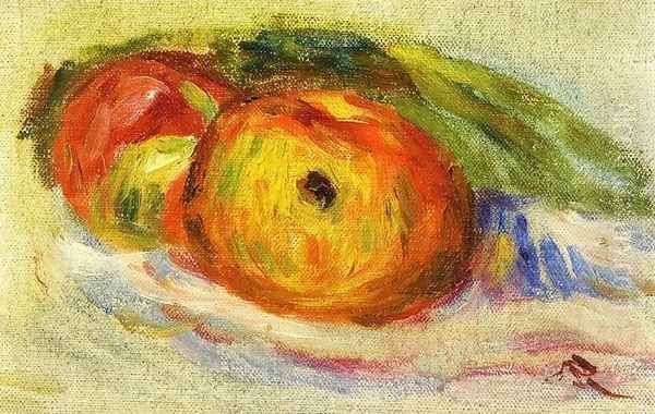 Two Apples Oil Painting by Pierre Auguste Renoir