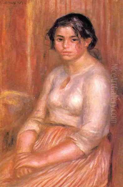 Gabrielle Seated Oil Painting by Pierre Auguste Renoir