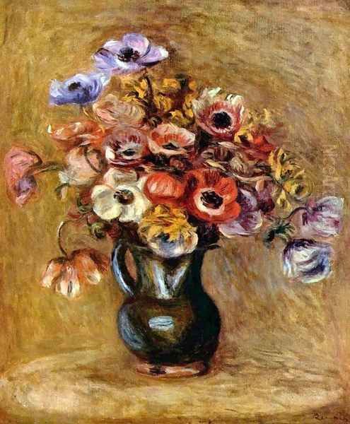 Anemones 3 Oil Painting by Pierre Auguste Renoir