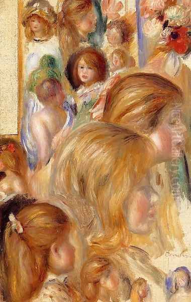 Children's Heads Oil Painting by Pierre Auguste Renoir