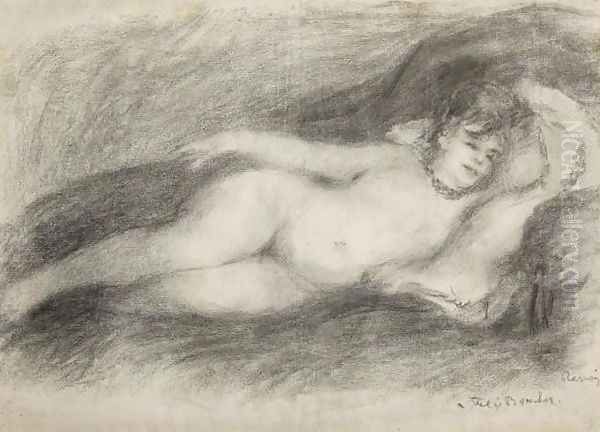 Nu couche Oil Painting by Pierre Auguste Renoir