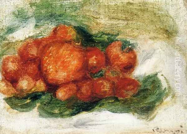 Still Life With Strawberries3 Oil Painting by Pierre Auguste Renoir