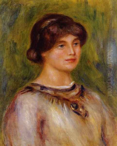 Portrait Of Marie Lestringuez Oil Painting by Pierre Auguste Renoir