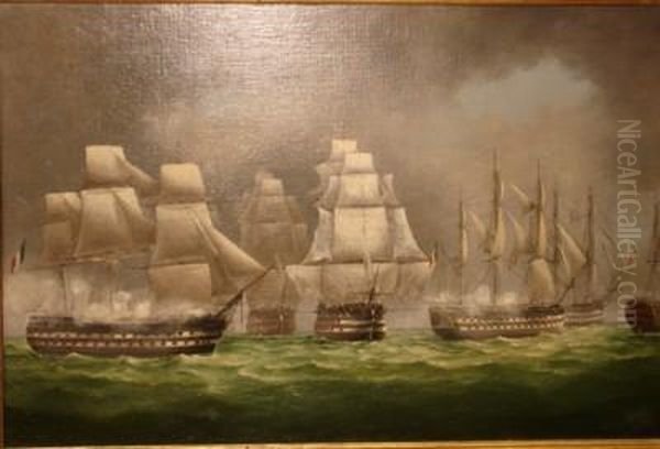 Battaglia Navale Oil Painting by Charles Meryon