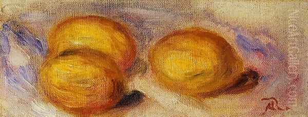 Three Lemons Oil Painting by Pierre Auguste Renoir