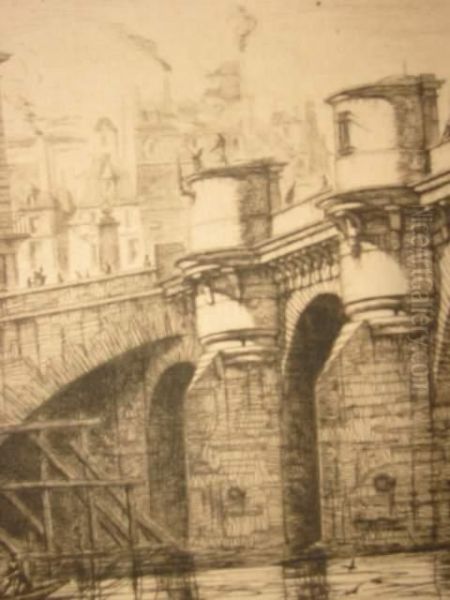 Le Pont-neuf. by Charles Meryon