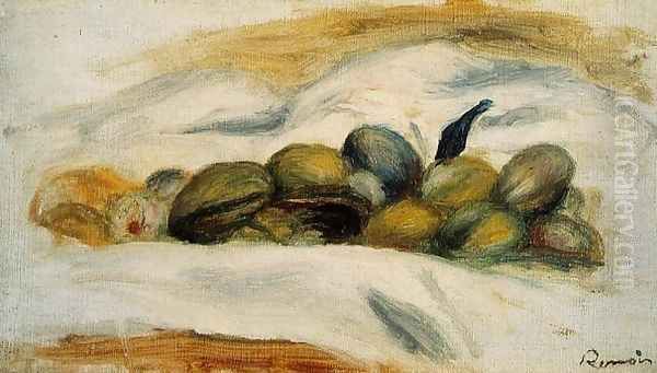 Still Life - Almonds and Walnuts Oil Painting by Pierre Auguste Renoir