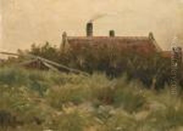 House In The Dunes, Scheveningen Oil Painting by Hendrik Willem Mesdag