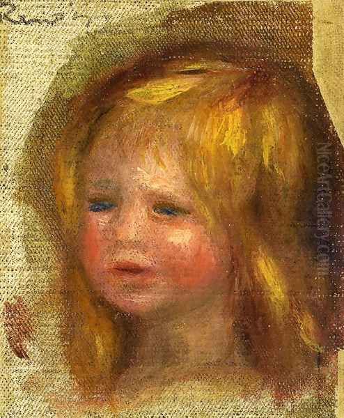 Coco's Head Oil Painting by Pierre Auguste Renoir