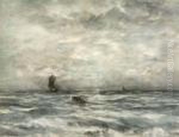 The Rescue Oil Painting by Hendrik Willem Mesdag