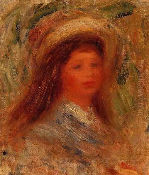 Womans Head3 Oil Painting by Pierre Auguste Renoir