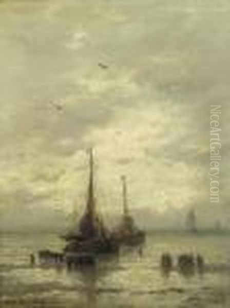 Dageraad Oil Painting by Hendrik Willem Mesdag