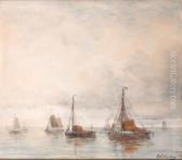 Temps Calme Oil Painting by Hendrik Willem Mesdag