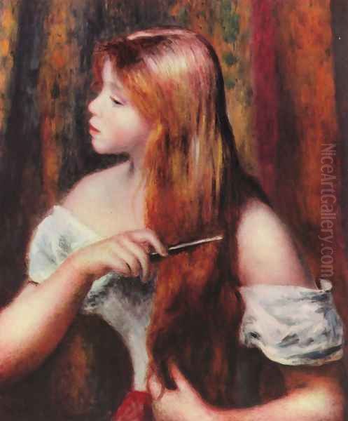 Girls at the crests Oil Painting by Pierre Auguste Renoir