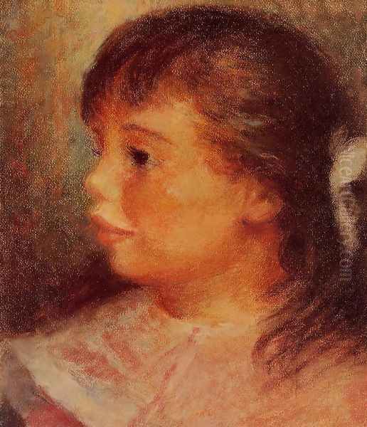 Portrait Of A Girl Oil Painting by Pierre Auguste Renoir