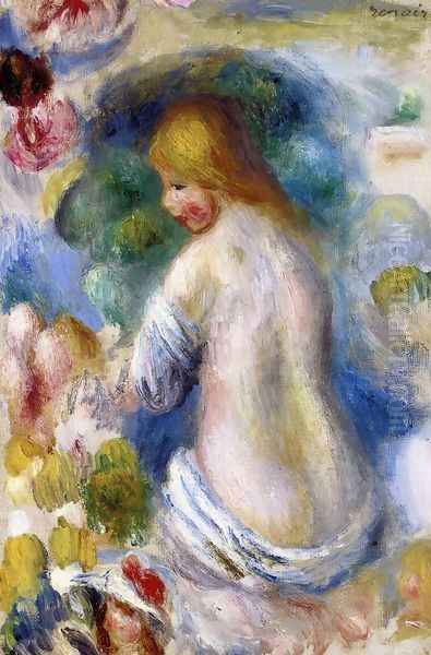 Woman's Nude Torso Oil Painting by Pierre Auguste Renoir