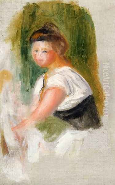 Young Woman Oil Painting by Pierre Auguste Renoir