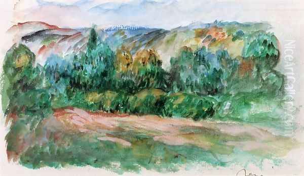 Essoyes Landscape I Oil Painting by Pierre Auguste Renoir