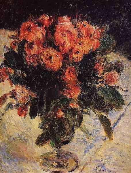 Roses I Oil Painting by Pierre Auguste Renoir