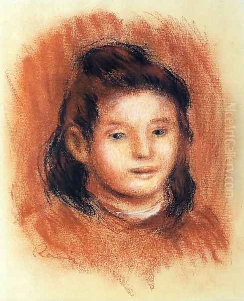 Girl's Head Oil Painting by Pierre Auguste Renoir