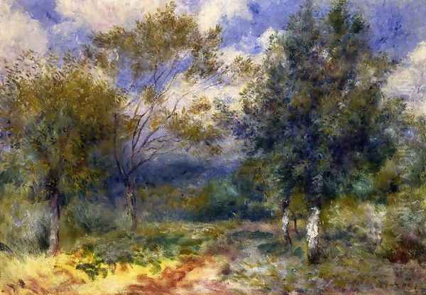 Sunny Landscape Oil Painting by Pierre Auguste Renoir