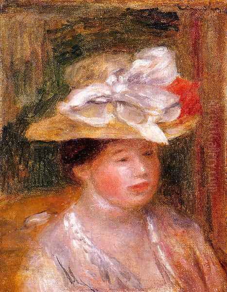 Head of a Woman I Oil Painting by Pierre Auguste Renoir