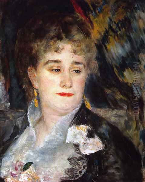 First Portrait of Madame Georges Charpentier Oil Painting by Pierre Auguste Renoir