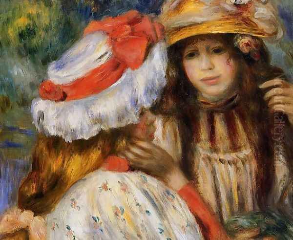 Two Sisters Oil Painting by Pierre Auguste Renoir