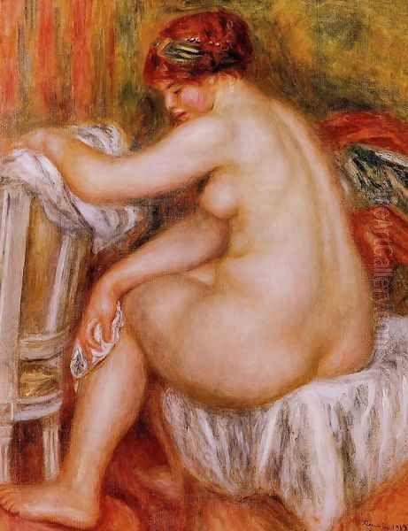 Seated Nude Oil Painting by Pierre Auguste Renoir