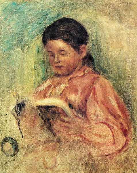 Woman Reading Oil Painting by Pierre Auguste Renoir