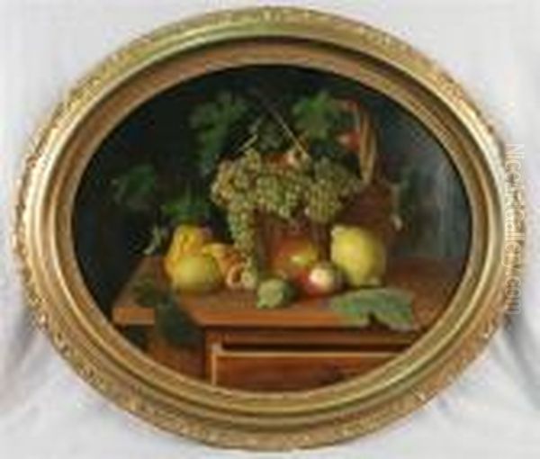 Still Life With Fruit Oil Painting by Michaelangelo Meucci