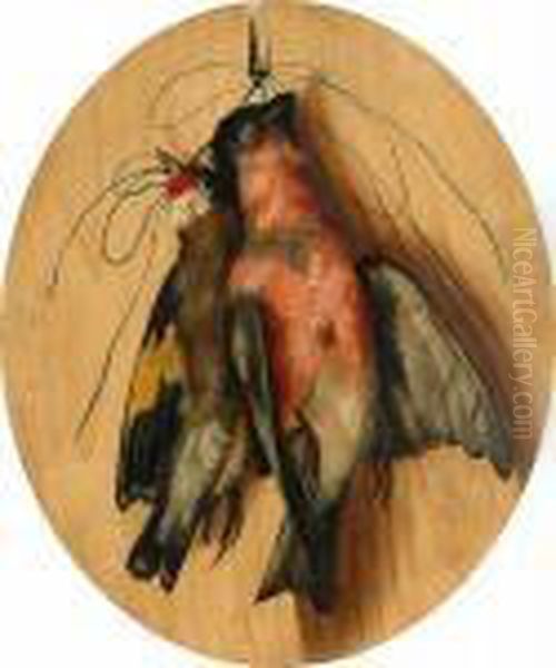 Hanging Song Birds; Together With Two Further Examples Oil Painting by Michaelangelo Meucci