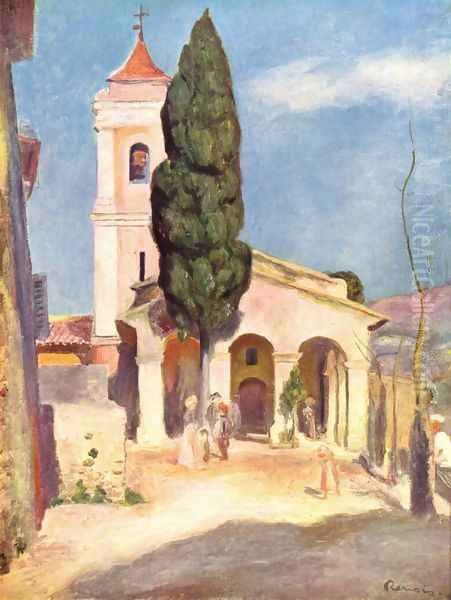 Church in Cagnes Oil Painting by Pierre Auguste Renoir