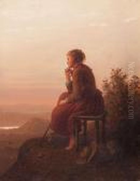 Blick In Die Ferne Oil Painting by Meyer Georg von Bremen