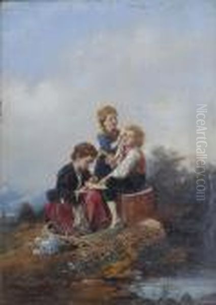 Les Bonnes Petite Soeurs Oil Painting by Meyer Georg von Bremen