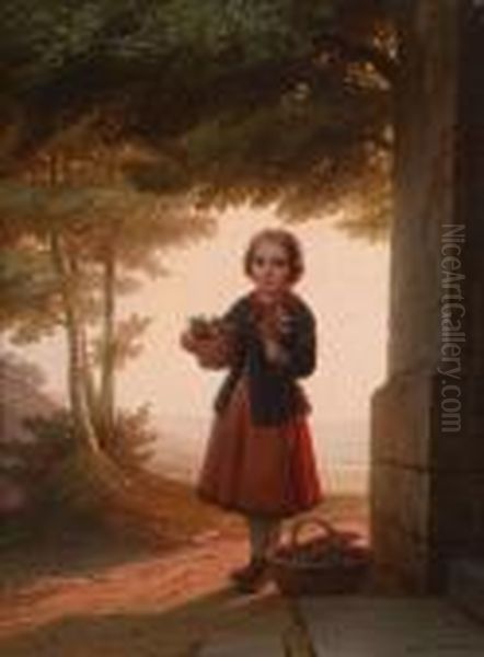 La Fioraia Oil Painting by Meyer Georg von Bremen