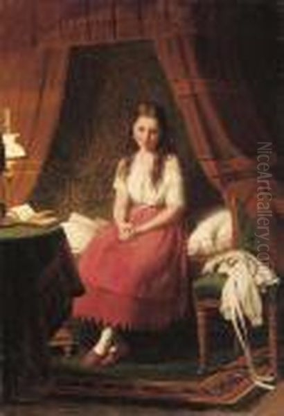 Contemplation Oil Painting by Meyer Georg von Bremen