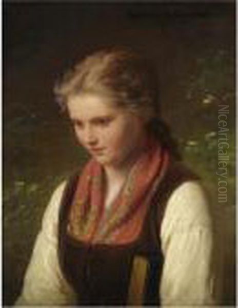 In Traumen Versunken (daydreams) Oil Painting by Meyer Georg von Bremen