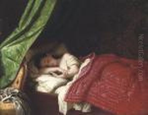 Sleeping Beauty Oil Painting by Meyer Georg von Bremen