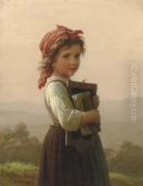 The Little Schoolgirl Oil Painting by Meyer Georg von Bremen