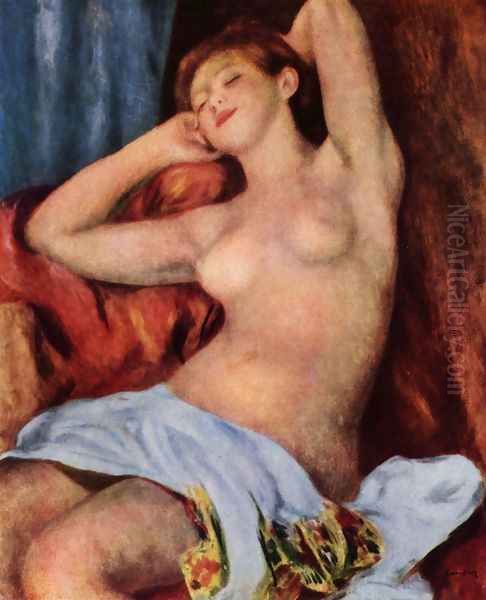 Sleeping Baigneuse Oil Painting by Pierre Auguste Renoir