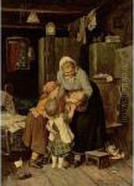 The New Baby Oil Painting by Meyer Georg von Bremen