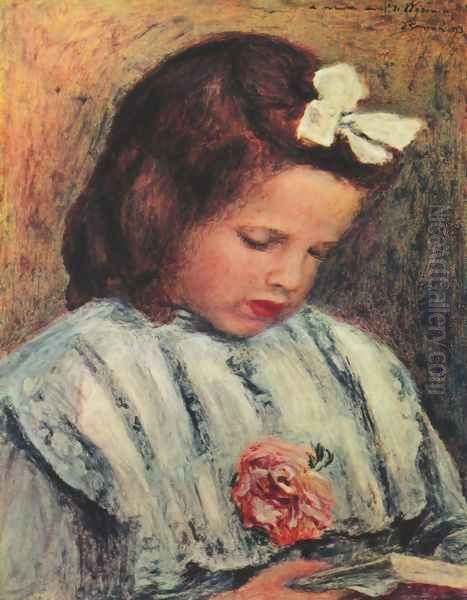 Girl Reading 2 Oil Painting by Pierre Auguste Renoir