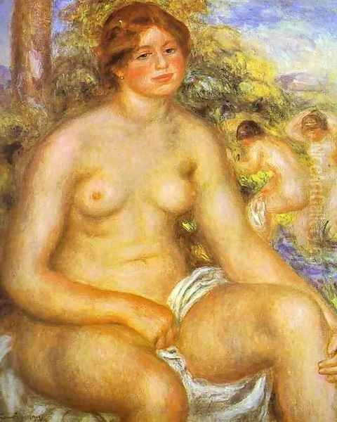 Seated Bather 2 Oil Painting by Pierre Auguste Renoir