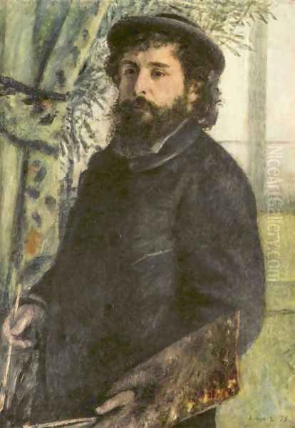 Claude Monet Painting Oil Painting by Pierre Auguste Renoir