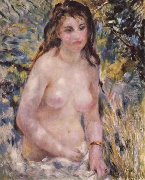 Nude in the Sun Oil Painting by Pierre Auguste Renoir