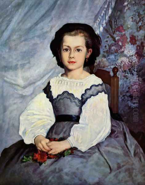 Mademoiselle Romaine Lacaux Oil Painting by Pierre Auguste Renoir