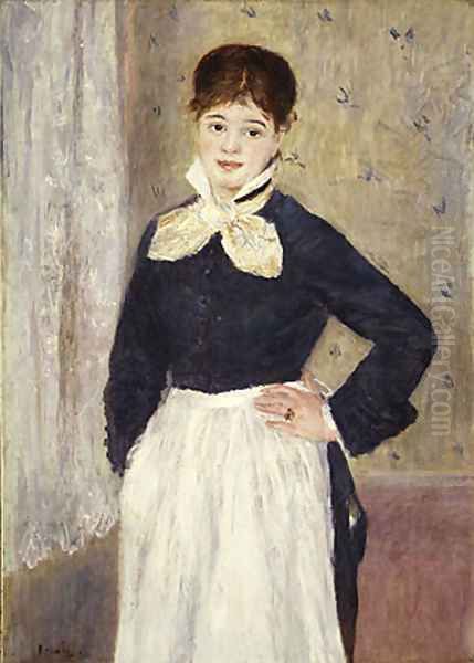 A Waitress at Duval's Restaurant ca. 1875 Oil Painting by Pierre Auguste Renoir