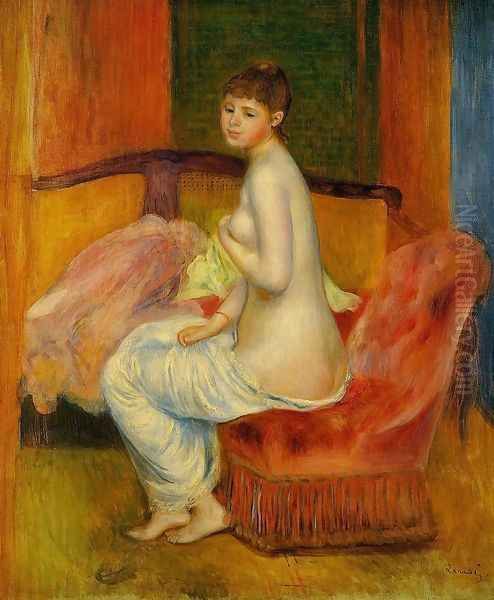 Seated Nude (At East) Oil Painting by Pierre Auguste Renoir